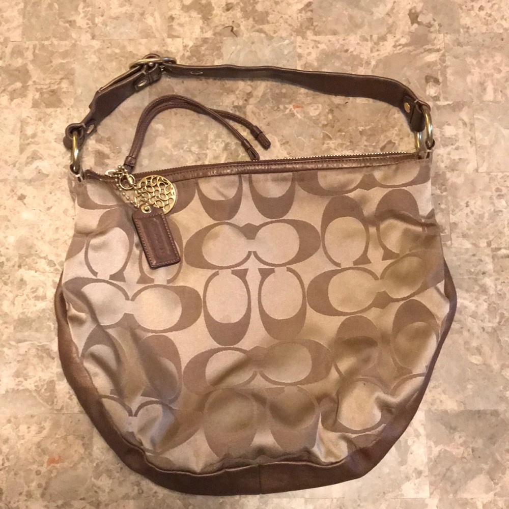 Coach Gold/Taupe Shoulder Bag